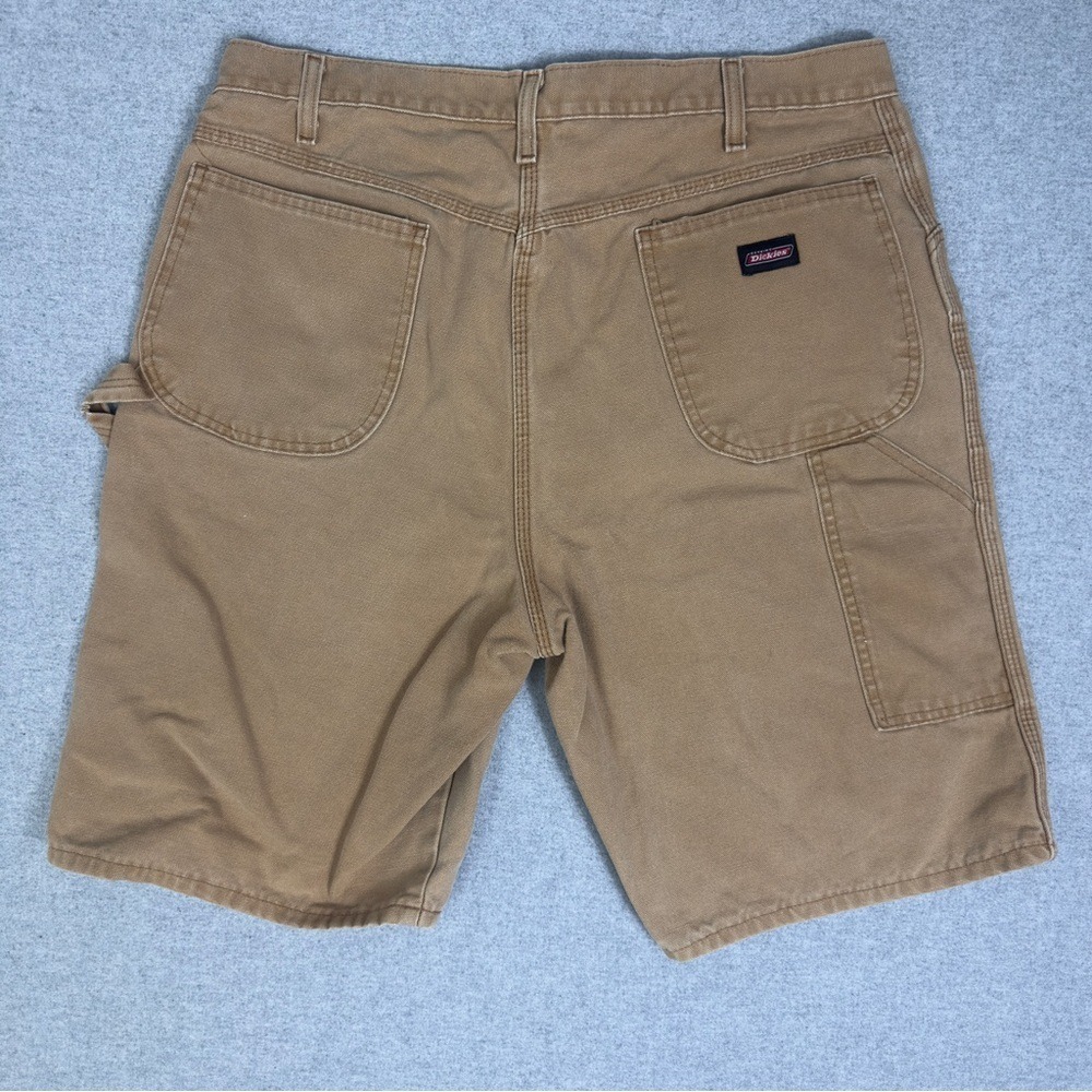 VTG Y2K Dickies Carpenter Short Mens 36 Brown Workwear Canvas Utility Grunge